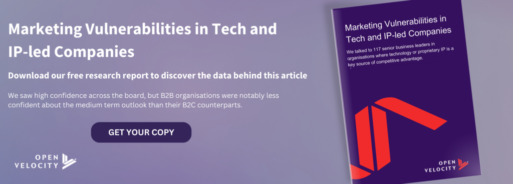 Download our free research report, Marketing Vulnerabilities in Tech and IP-led Companies